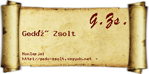 Gedó Zsolt névjegykártya